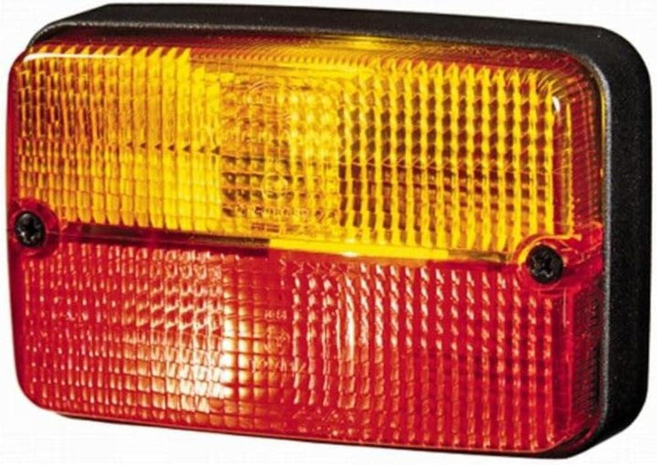 HELLA - Heckleuchte - Glühlampe - 12V - Anbau/geschraubt - Lichtscheibenfarbe: rot/gelb - Kabel: 900