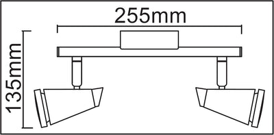 Trango 2er Spots IP44 LED Badleuchte 1009-22 Deckenleuchte in Nickel matt I Flurlampe, WC Lampe, Dec