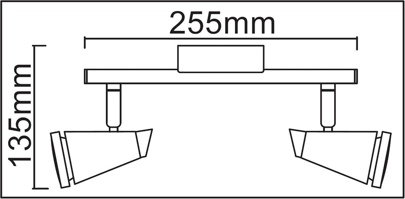 Trango 2er Spots IP44 LED Badleuchte 1009-22 Deckenleuchte in Nickel matt I Flurlampe, WC Lampe, Dec