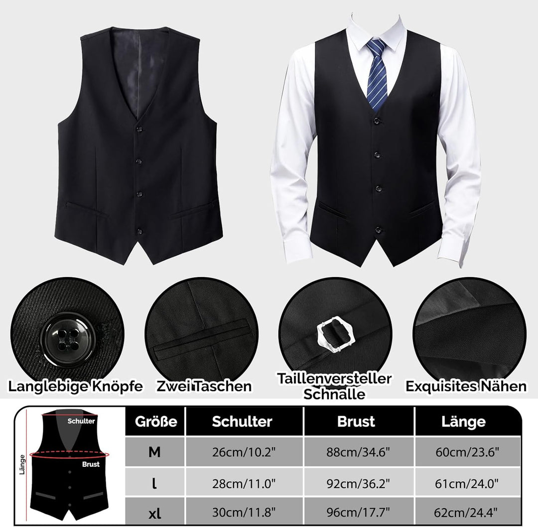 Grantop Herren Kostüm 20er Jahre Set, Mafia Karneval Kostüm Herren, 20er Jahre Accessoires, 1920s Ja