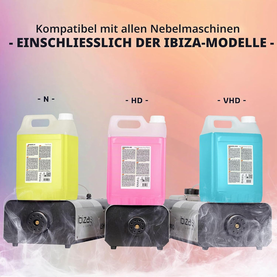 Ibiza - SMOKE5L-HD - Flüssigkeit für Nebelmaschinen mit hoher Dichte - 5 Liter