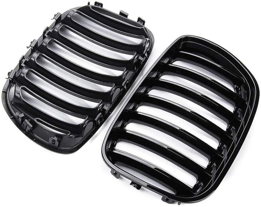 X5 E53 2004–2006 Frontstossstangengitter, glänzend, Schwarz, 1 Paar