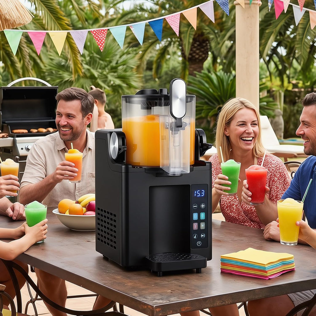 FANTASK Slush Maschine 1,5L | Slusheis Eismaschine mit LED Touch, 4 Modi, Selbstreinigung, für Slush
