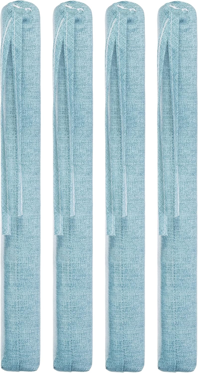 Brandsseller 4er Set Sitzkissen 40x40 cm in changierender Optik – Bequeme Stuhlauflagen mit Bindebän