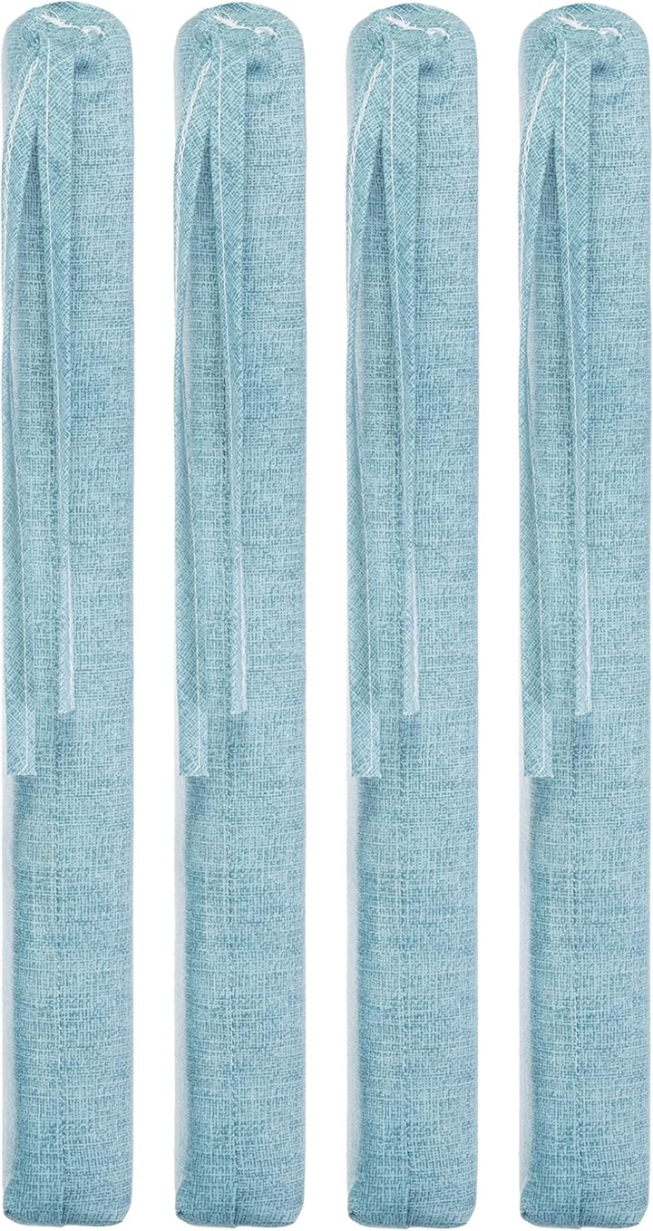 Brandsseller 4er Set Sitzkissen 40x40 cm in changierender Optik – Bequeme Stuhlauflagen mit Bindebän