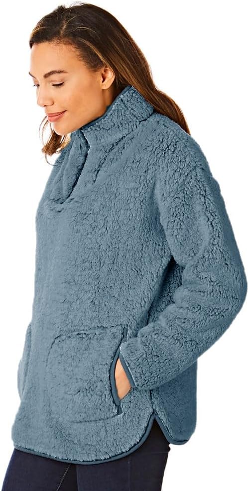 Light & Shade Damen Borg Supersoft Fleece Snuggle Nachthemd, S-M Marine