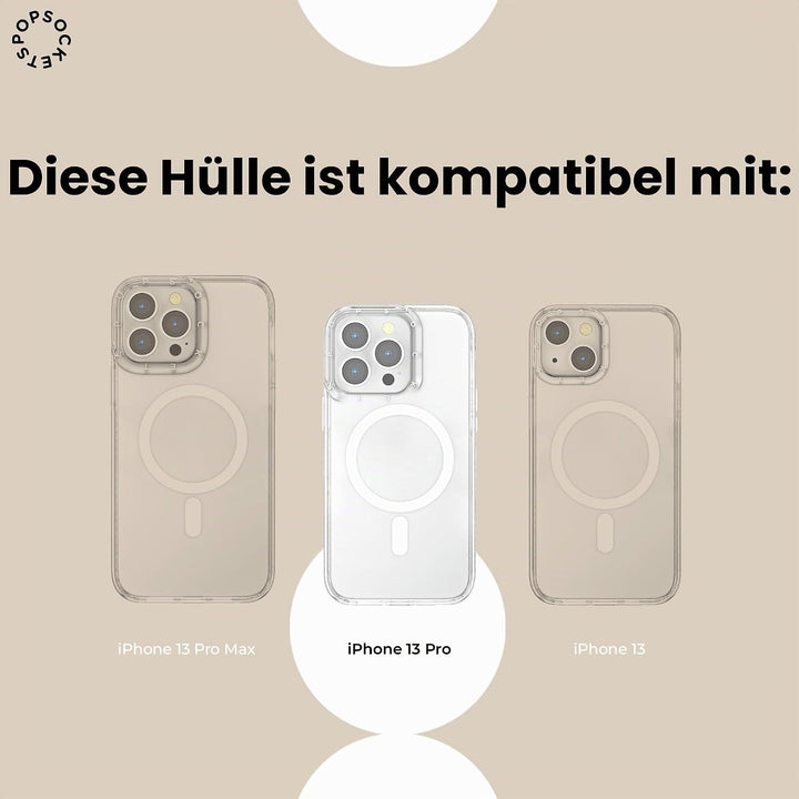 PopSockets: PopCase Kompatibel mit Magsafe - Hülle für iPhone 13 Pro mit Abnehmbarem PopGrip Slide S