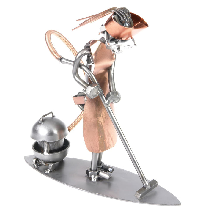metalman24 Schraubenmännchen Zimmermädchen Reinigungskraft I Handarbeit I Geschenkidee I Metallfigur