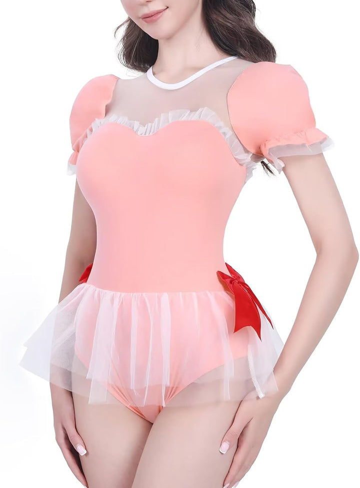Landgenie Cotton Fancy Strampler Onesie Pyjamas Dessous Ein Stück Babydoll Bodysuit temMagica Girl S