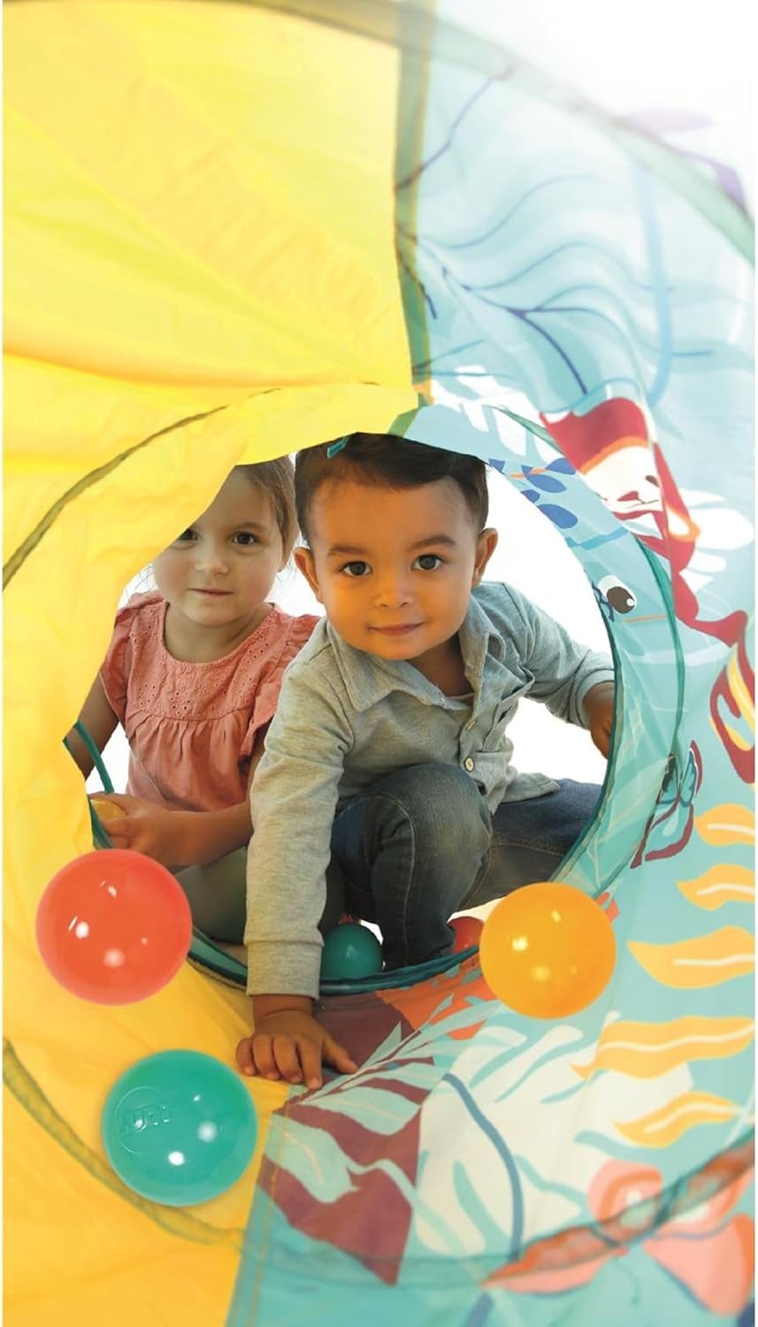 Ludi — Jungle Pop-Up-Spielplatz — Würfel-, Tunnel- und Ballserie — 3 lustige Bereiche — 30 Bälle im