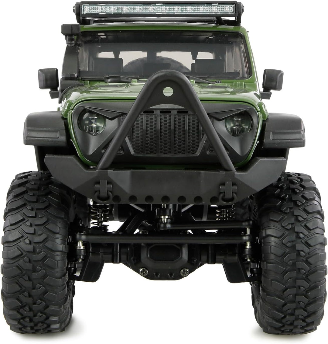 Amewi AMXRock Mini-Crosstrail Scale Crawler 4WD 1:16 RTR grün inkl. Fernsteuerung, Akku, Ladekabel