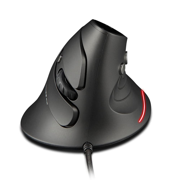zelotes Vertikale verkabelte Maus, ergonomische Maus mit Draht, 3200 DPI, 6 optische Maustasten, Wir