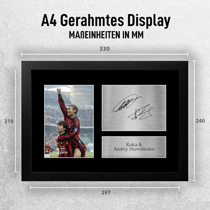 HWC Trading FR A4 Kaka & Andriy Shevchenko A C Milan Geschenke Gedruckt, Signiert Autogramm Bild, Fü