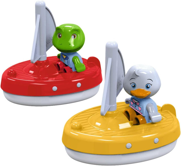 AquaPlay - MegaBridge - Wasserbahnset mit 3 Spielstationen und 49 Teilen, inklusive BO der Bär, Amph