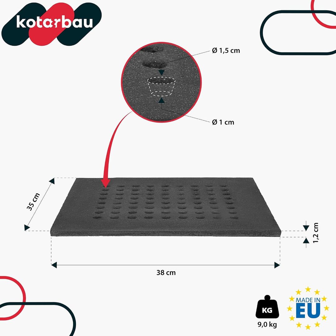 KOTARBAU® Gusseisen Kaminrost - 38 x 35 cm - Kaminofen Rost - Ascherost für Kaminöfen - Ofenrost - M