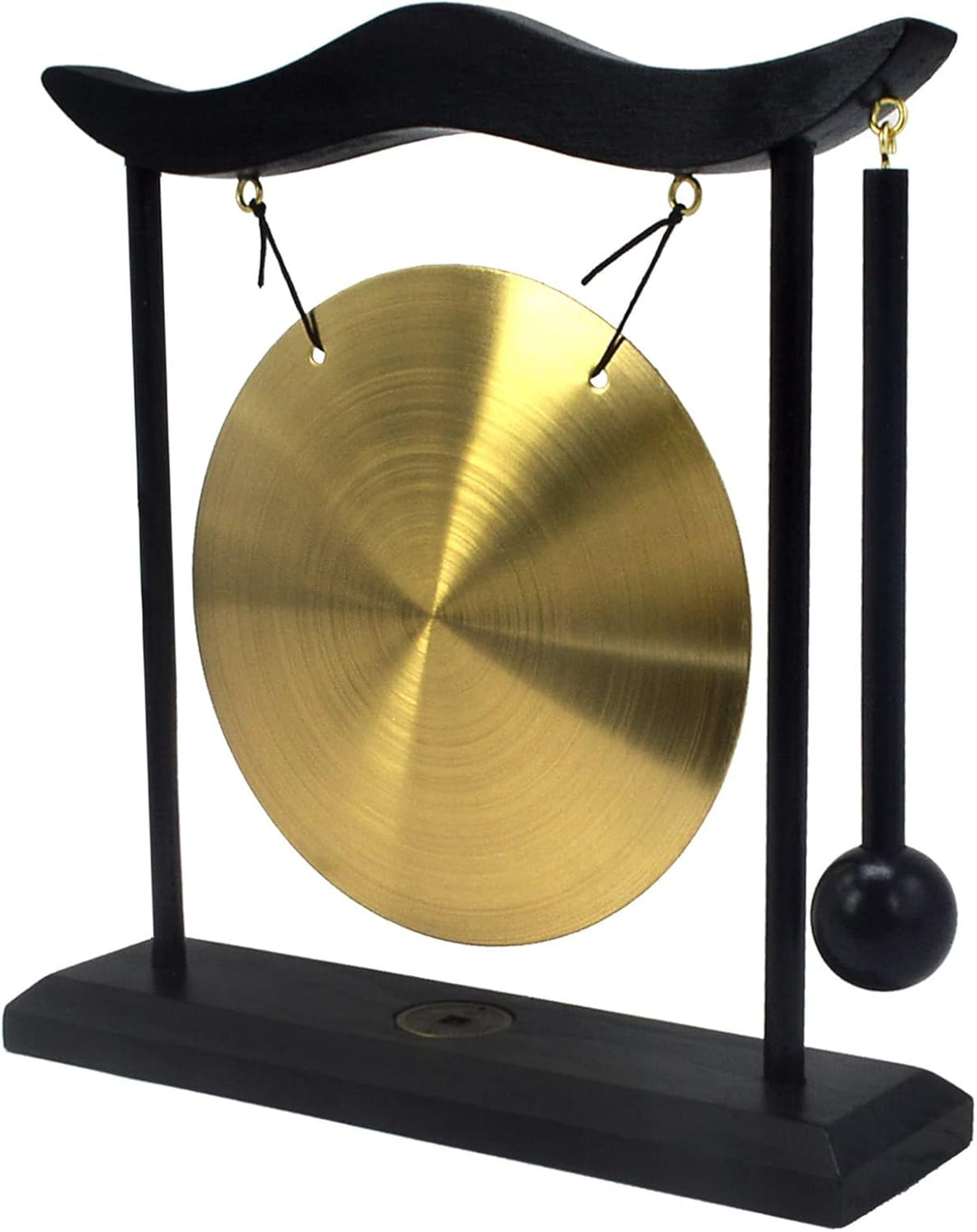Feng Shui Messing-Gong Desktop Zen Art for Fortune + Gratis Red String Armband, Messing