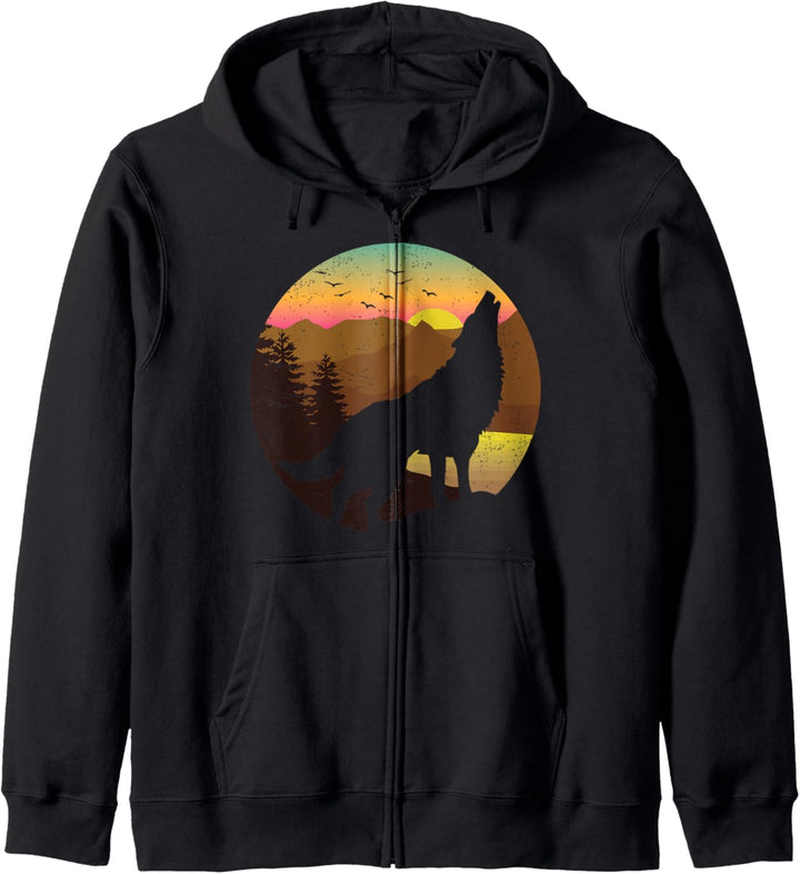 Bergwildnis Wolf überlebt Geschenk-Design Kapuzenjacke