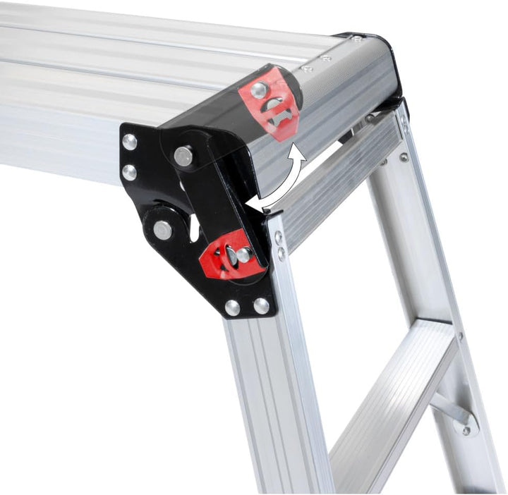 Germania Arbeitsplattform bis 150kg belastbar aus Aluminium - klappbar - 50 cm hoch - Plattform 76 x