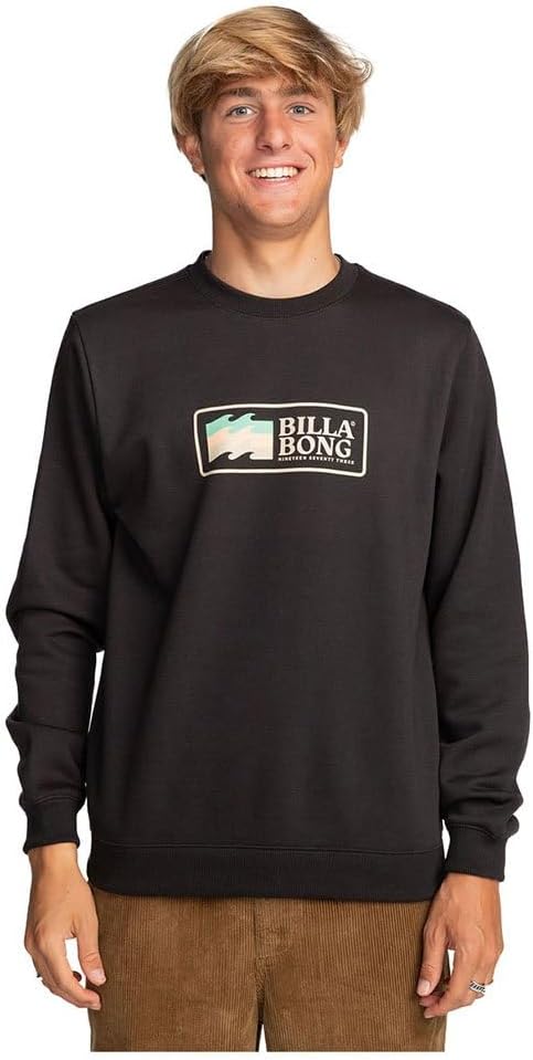 Billabong Herren Swell Cr Sweatshirt (1er Pack) S Schwarz, S Schwarz