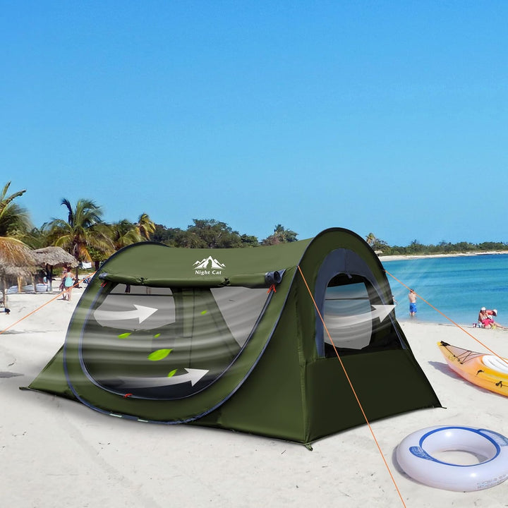Night Cat Pop Up Zelt 2 Person: Wasserdicht Camping Zelt Atmungsaktiv Einfache Einstellung im Park u