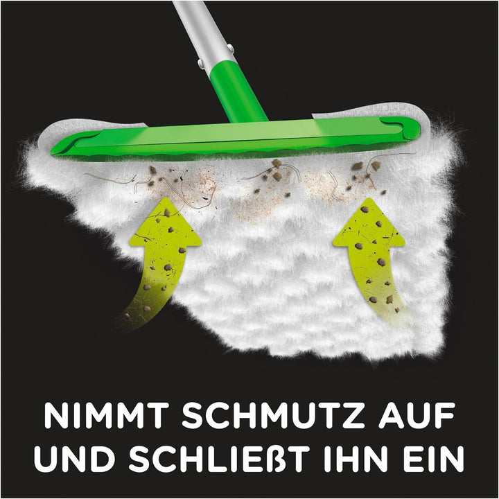 Swiffer Bodenwischer 3D Clean Nachfüllpackung, Trockene Bodentücher Nachfüllpackung 14 Stück, Nimmt