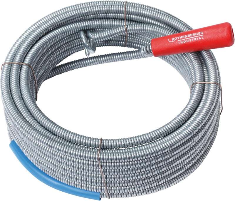 ROTHENBERGER Industrial Rohrreinigungsspirale 10 m | aus Federstahl | Ø Spirale: 9 mm; Mit Rückholbo