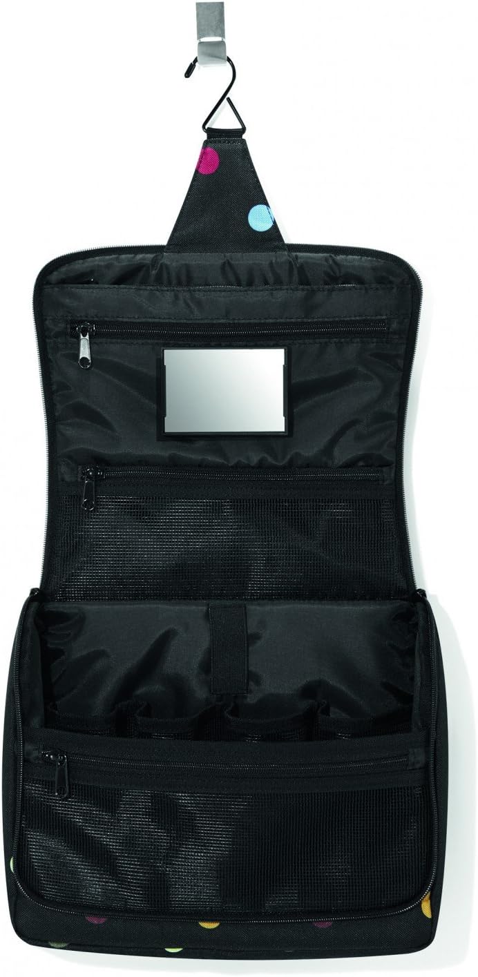 reisenthel toiletbag XL dots - praktischer Kulturbeutel mit Haken, wasserabweisendes Material, Dots