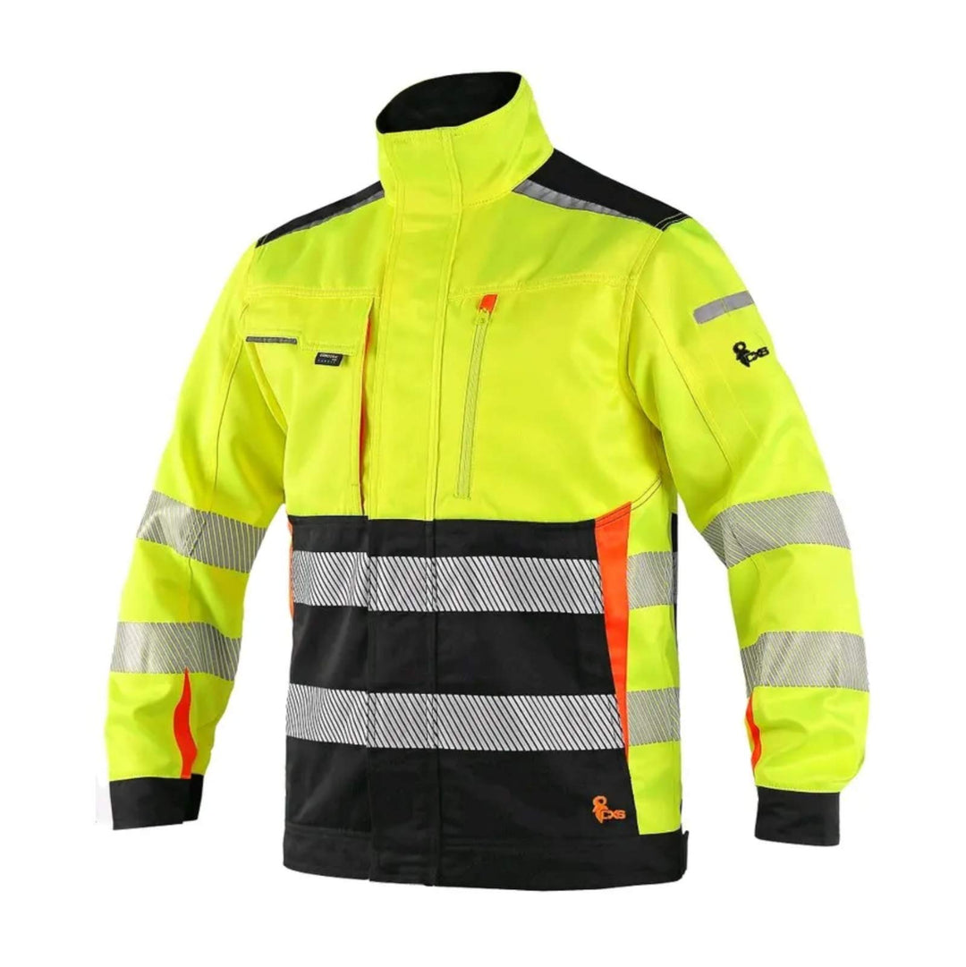 SAFETY Canis CXS Benson Arbeitsjacke Herren Cordura reflektierend Winddicht Warnjacke Monteurjacke B