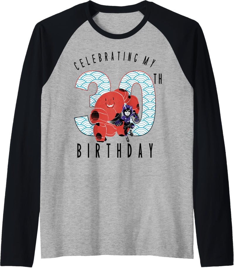 Disney Big Hero 6 Baymax Hiro 30th Birthday Raglan