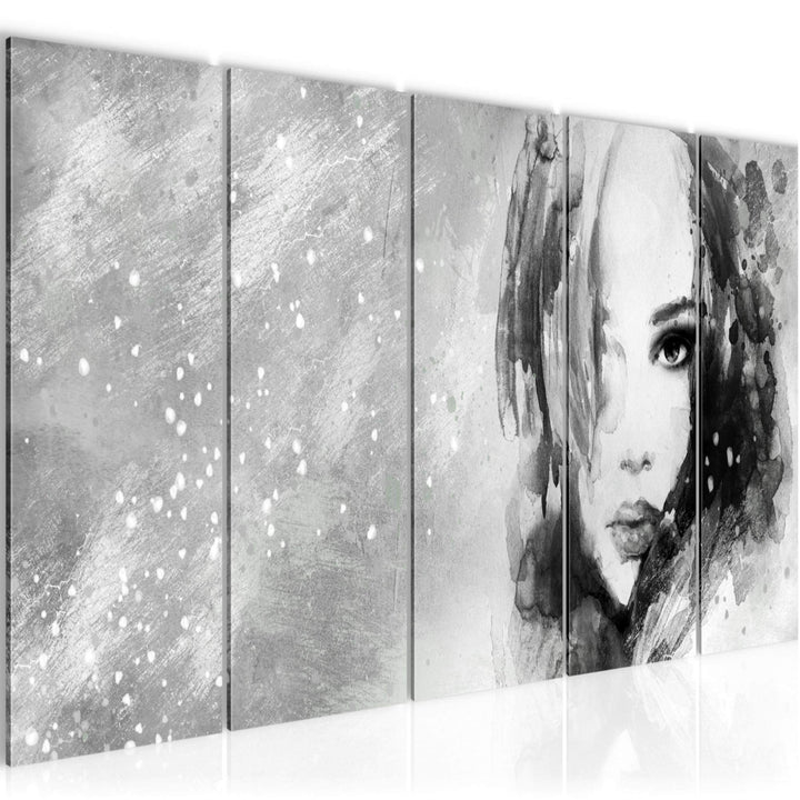 Runa Art Bild Frau Abstrakt Wandbilder auf Vlies Leinwand 5 Teilig Wanddekoration Wohnzimmer Schlafz