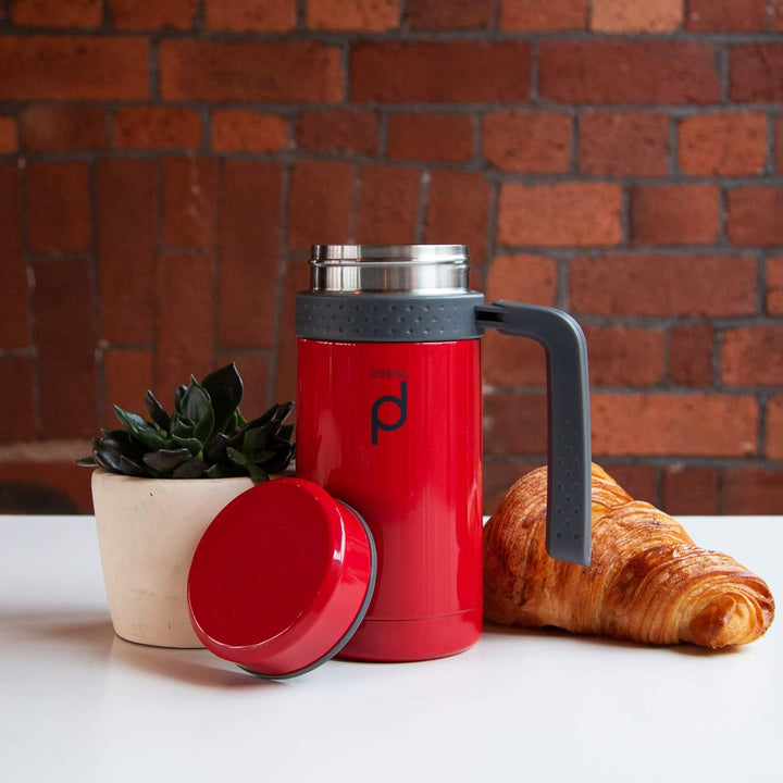 Pioneer Drinkpod Travel Mug with Handle, 0.45L, Red Rot, Rot