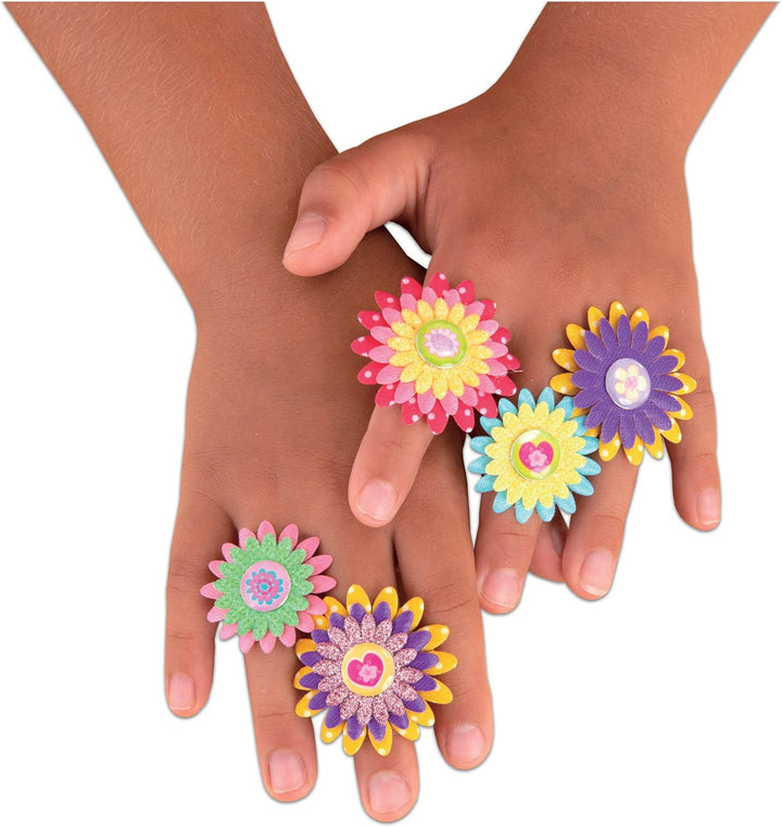 Galt Toys, Flower Rings, Bastelset für Kinder, Ringe aus Blumen selber gestalten, ab 6 Jahren