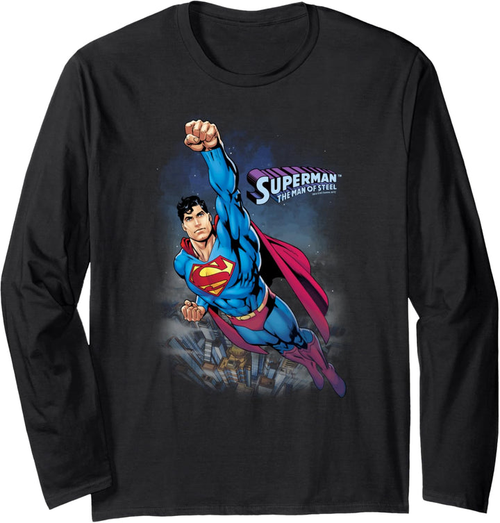 Superman Twilight Flight Langarmshirt