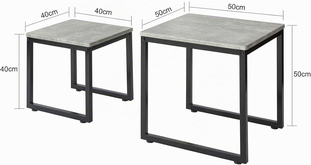 SoBuy FBT42-HG 2er Set Couchtisch Beistelltisch 2-teilig Satztisch Sofatisch Kaffeetisch Tisch-Set g