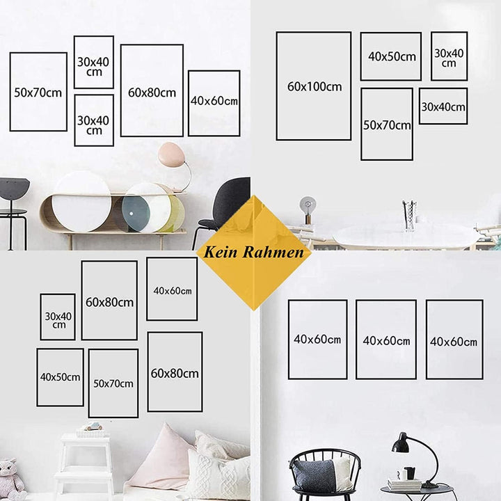 LXTOPN Islamische Wandbilder Set, Arabische Kalligraphie Leinwand Malerei, Allah Zitate Poster Bilde