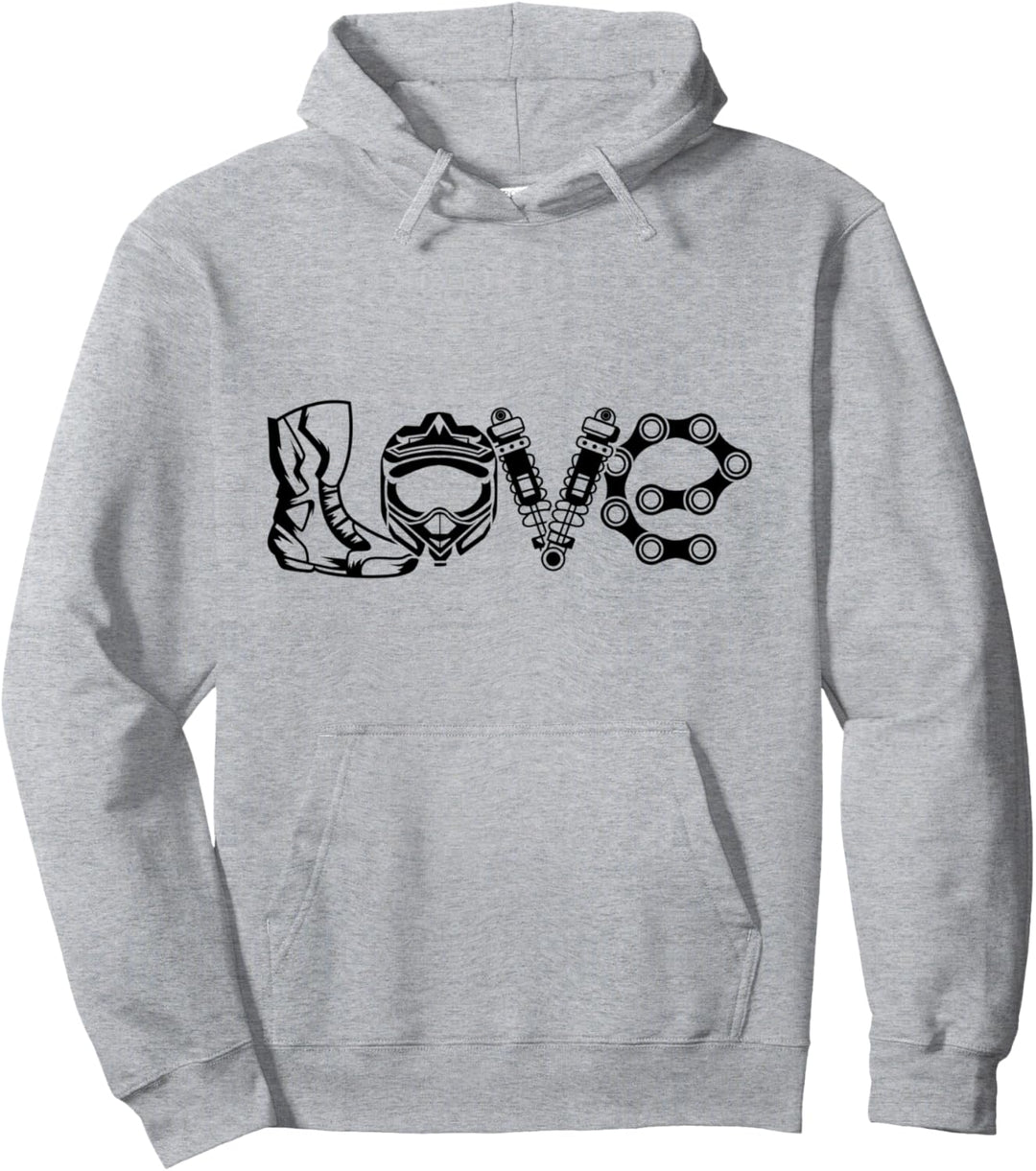 Love Motocross Geschenk Brap Mx Biker Motorrad Enduro Pullover Hoodie
