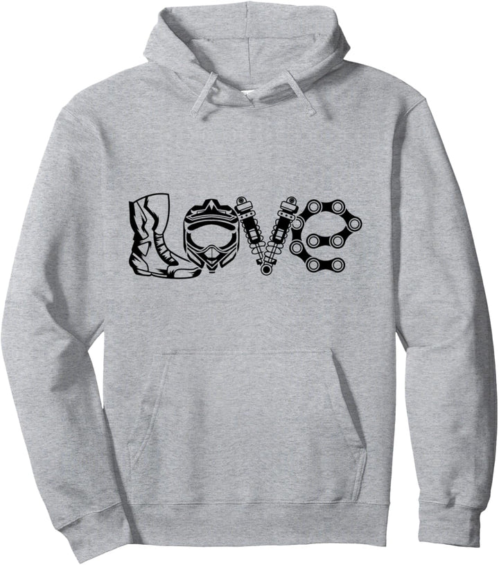 Love Motocross Geschenk Brap Mx Biker Motorrad Enduro Pullover Hoodie