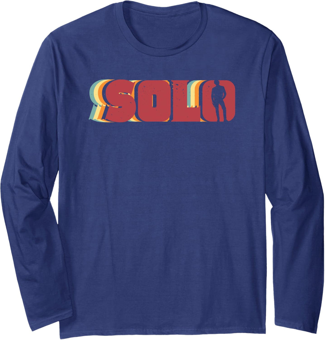 Star Wars Han Solo Movie Retro Silhouette Langarmshirt