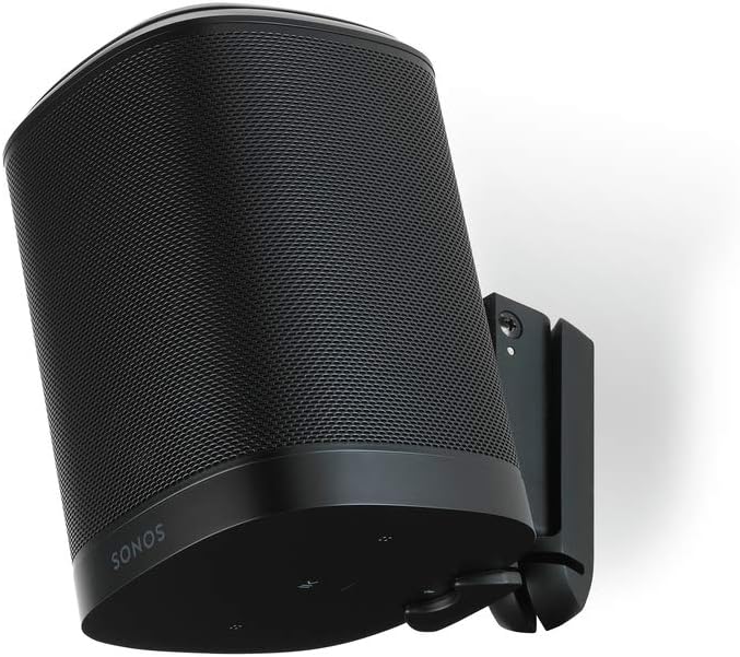 Flexson Wandhalterung Geeignet für Sonos One, One SL und Play:1 - Schwarz (Paar) Schwarz Paar Single