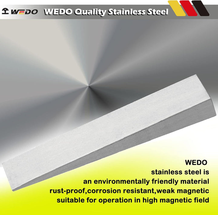 WEDO Edelstahl Flanschkeil,50 x 19 x 180mm,Keil für Rohrverschraubung,Schweisswerkzeug,Metallflansch