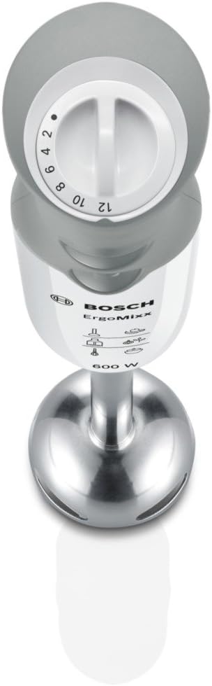 Bosch Stabmixer ErgoMixx MSM66120, Edelstahl-Mixfuss, Mix- und Messbecher, 4-Klingen-Messer, ergonom