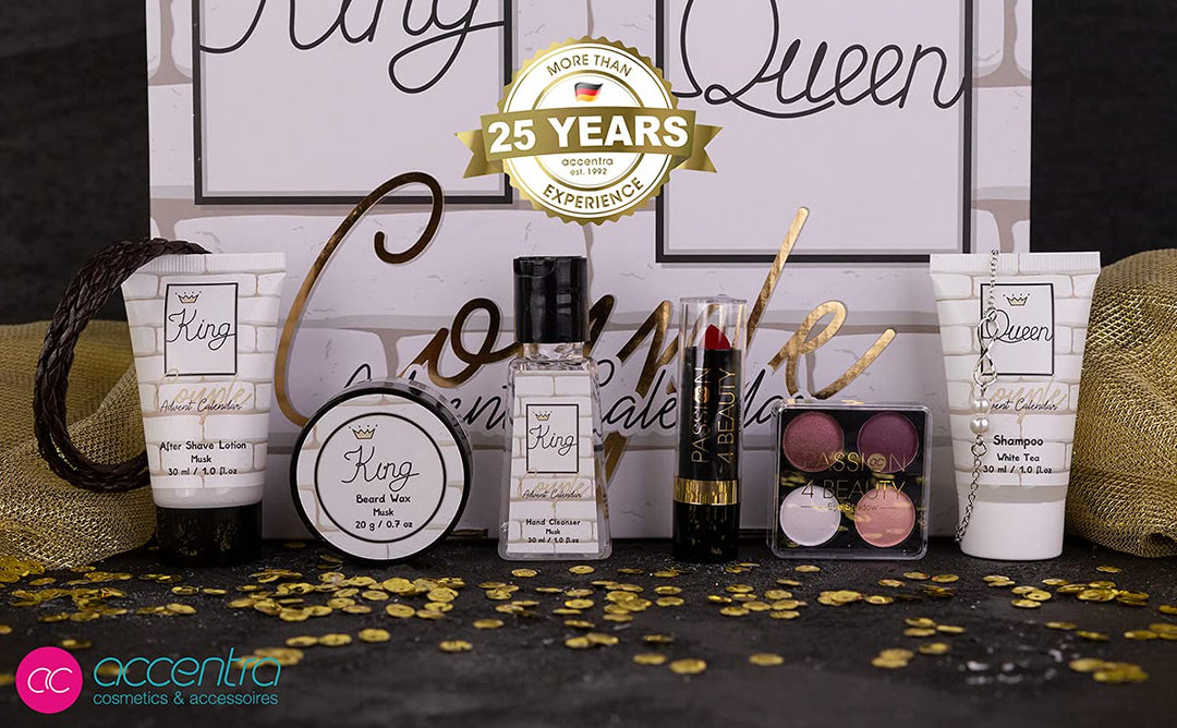 accentra Beauty Adventskalender King &amp; Queen Für Paare Mit 24 Bade-, Körperpflege &amp; Accessoires Prod