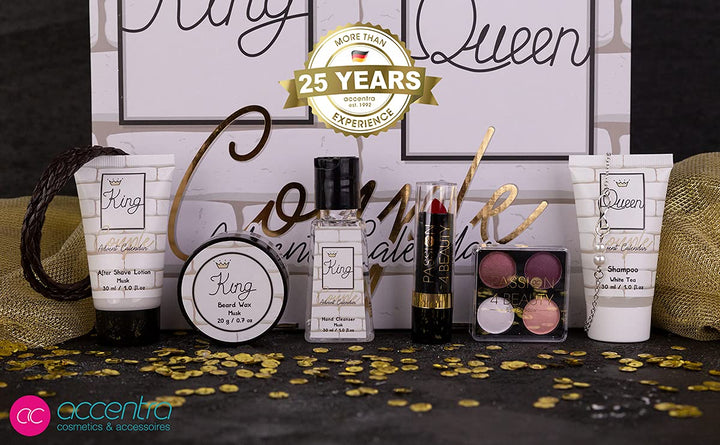accentra Beauty Adventskalender King &amp; Queen Für Paare Mit 24 Bade-, Körperpflege &amp; Accessoires Prod