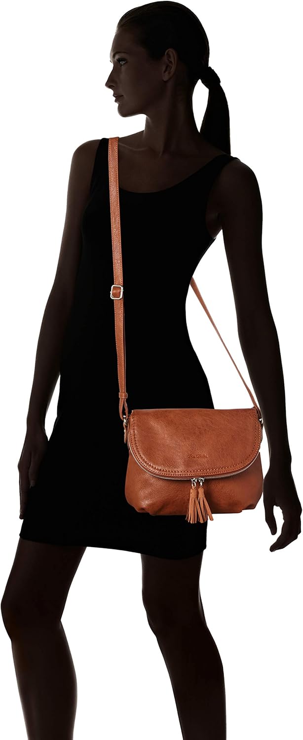 TOM TAILOR bags Lari Damen Umhängetasche Crossbody Bag 26,5 x 5 x 21 Cognac, 26,5 x 5 x 21 Cognac