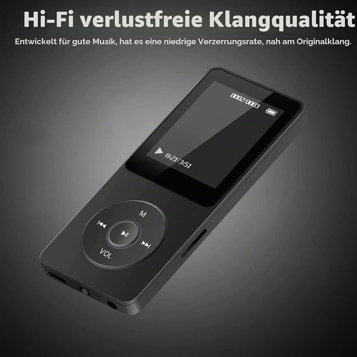 Bluetooth 5.0 MP3 Player, Tragbarer Digitaler MP3 MP4 Player mit 1,77 Zoll Bildschirm, Musik Player