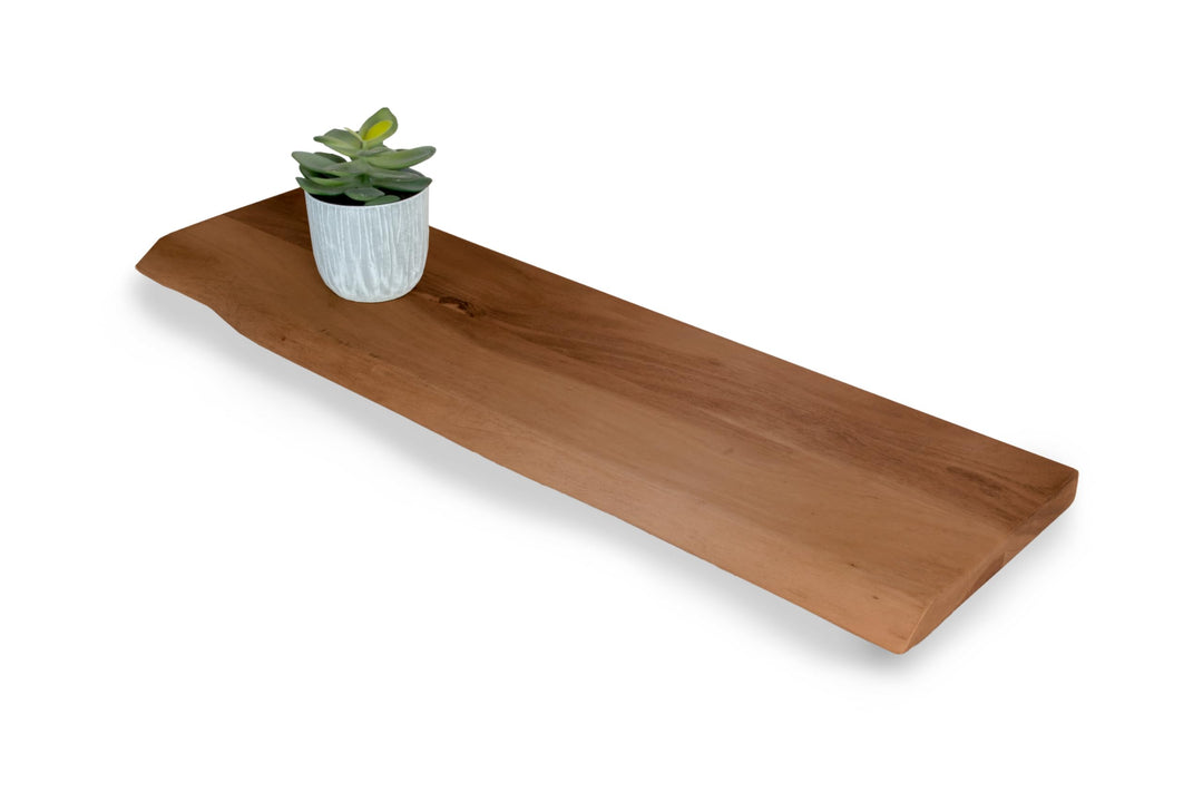 SAM Wandregal Amanda, Akazienholz massiv, nussbaumfarben &amp; lackiert, Holzregal/Steckboard mit Baumka
