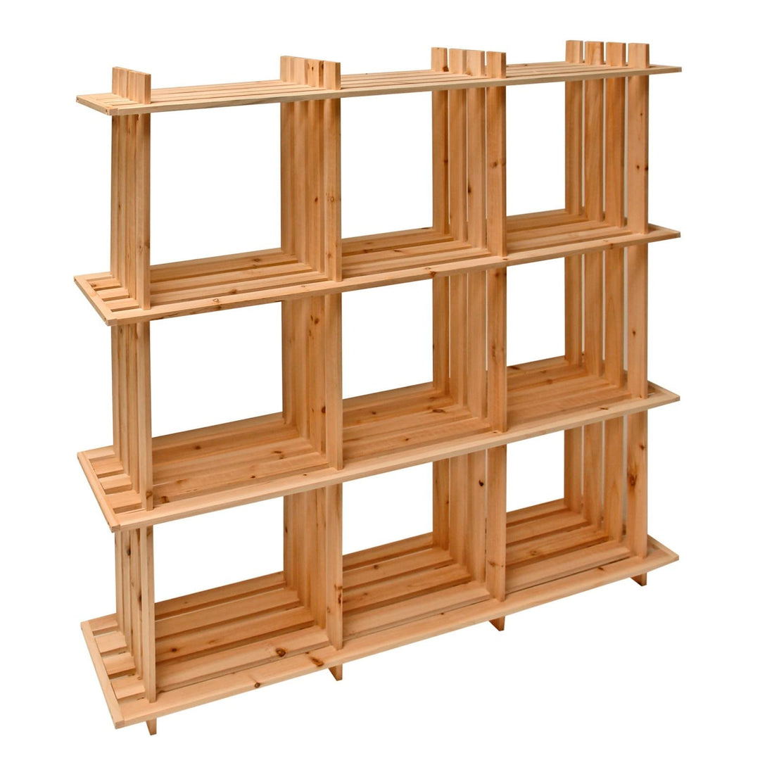 DEMA Holzregal Universalregal – Lagerregal, Kellerregal, Aufbewahrungsregal – stabil, platzsparend,