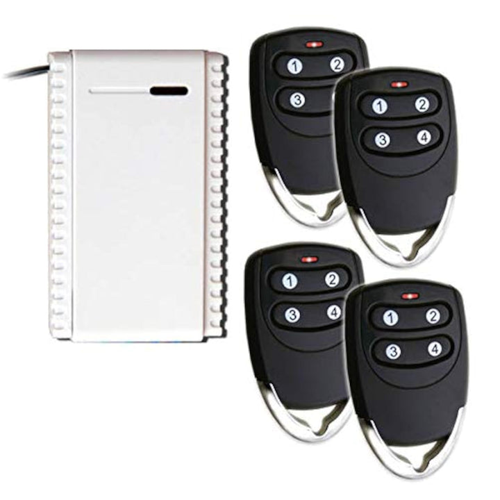 Hiland 4 Rolling Code 433,92 MHz 1-K-Empfänger NO-C-NC Universal 12-24 V + 3-K-Fernbedienung