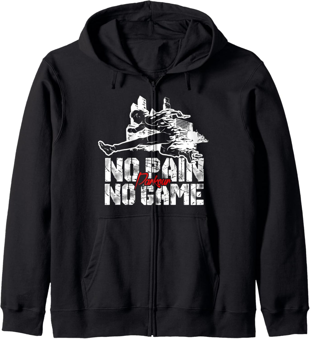 Kein Schmerz, kein Spiel Parkour Apparel Kapuzenjacke