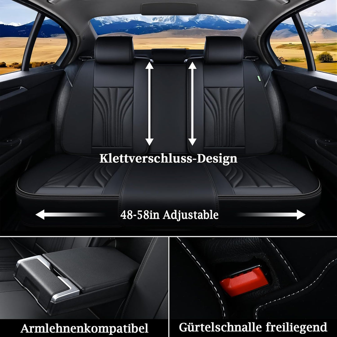 FLORICH Autositzbezüge 5 Stück, 2 Vordersitzbezüge, 3 Rücksitzbezug, wasserdichte Autositzauflage ko